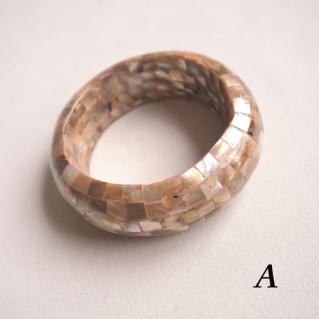 vintage various shell bangle