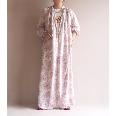 70s floral house maxi dress