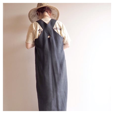 "Jean Claire" linen back design maxi dress