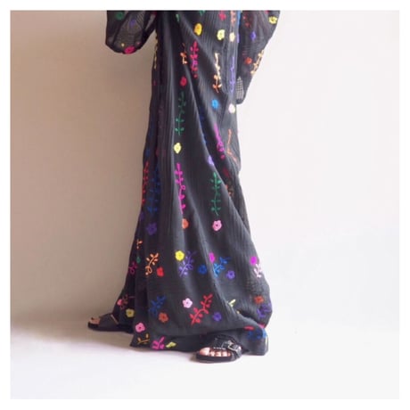 70s Mexican embroidered maxi dress