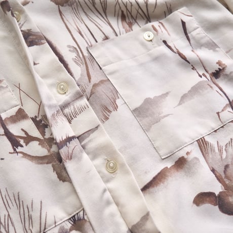 vintage ink painting blouse