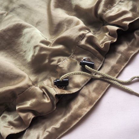 "Jet Set" oversized satin anorak parka