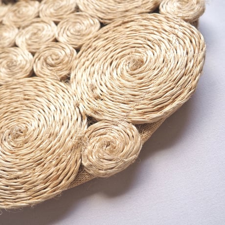 vintage raffia circle  bag
