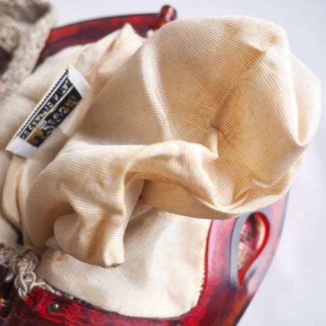 70s "Miriam LEFCOURT" lucite tapestry bag