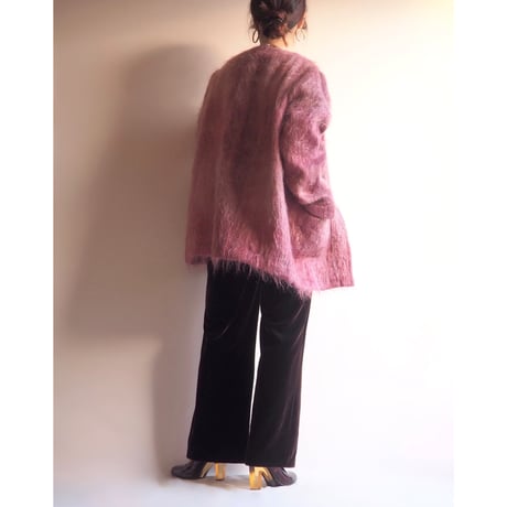 60〜70s "Andrew Stewart" wool × mohair coat (mauve)