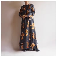 70〜80s geisha print maxi dress