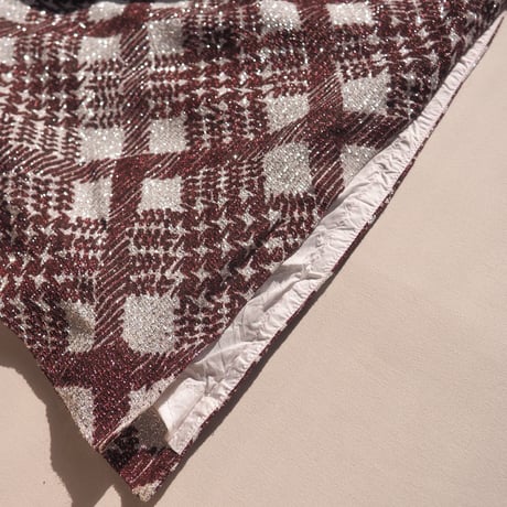 70s ”Nelly de Grab" metallic plaid maxi skirt