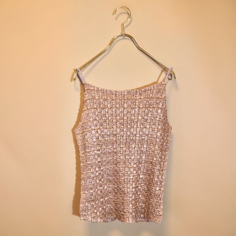 beads strap micro pleated camisole