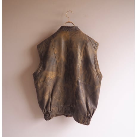 vintage leather design vest
