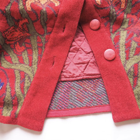 made in Italy floral knit coat