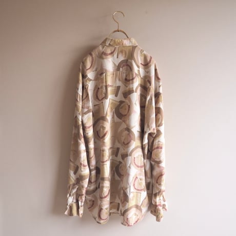 vintage abstract print blouse