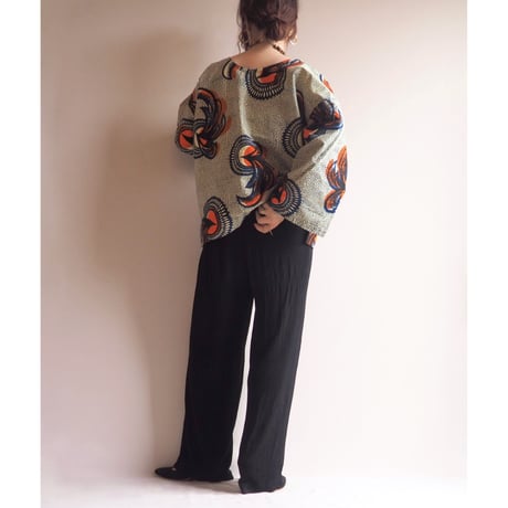 vintage african batik blouse