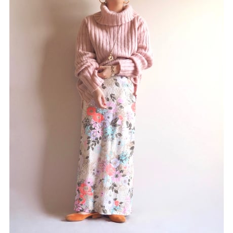 vintage acrylic × Kid mohair turtleneck sweater