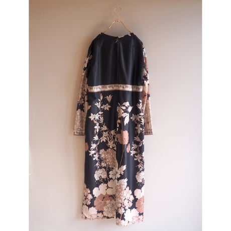 70s〜 "NICLI MODE" floral maxi dress