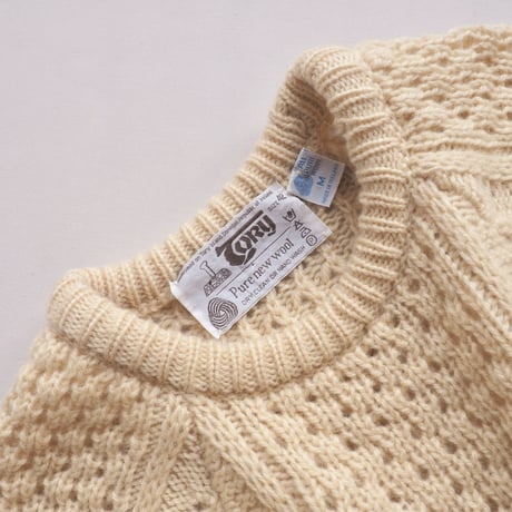 made in Ireland aran knit sweater