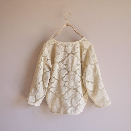 60〜70s floral cropped cardigan