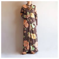 70〜80s "LORRAINE" floral house maxi dress