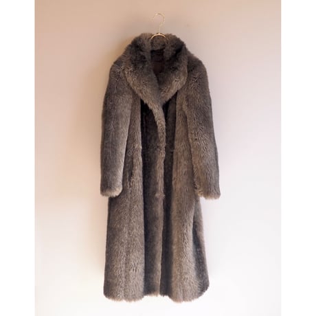 70s "Furrage Tissavel" faux fur long coat