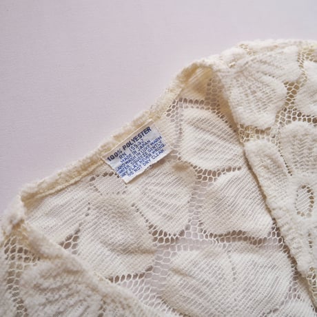 60〜70s floral cropped cardigan
