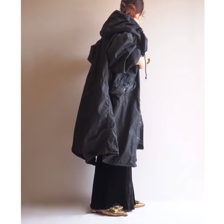 80s U.S army snow camo parka (over dyed/BK)