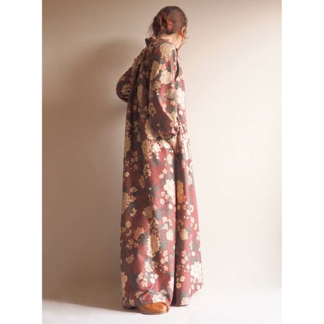 70s floral house maxi dress