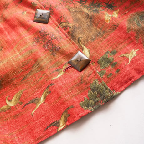 "Painted Pony" big button tapestry jacket