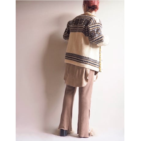 "Nordstrikk" ivory nordic cardigan