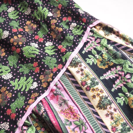 vintage cotton floral maxi skirt