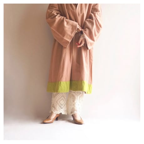 vintage flare sleeve bicolor tunic dress