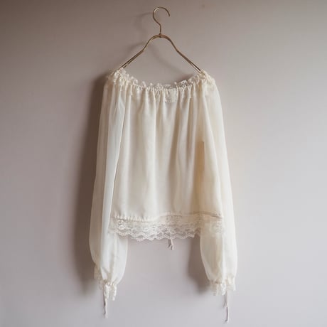 "Philamena" sheer lace blouse
