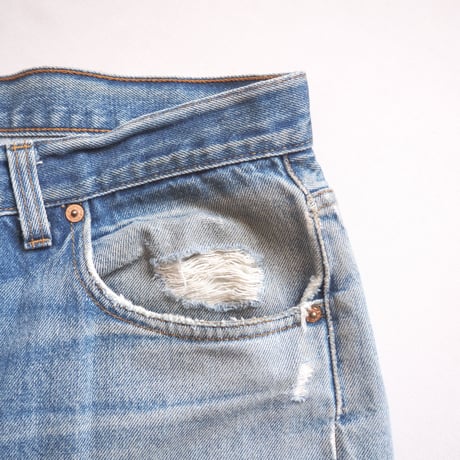 90s made in USA Levi's 501 damage denim pants