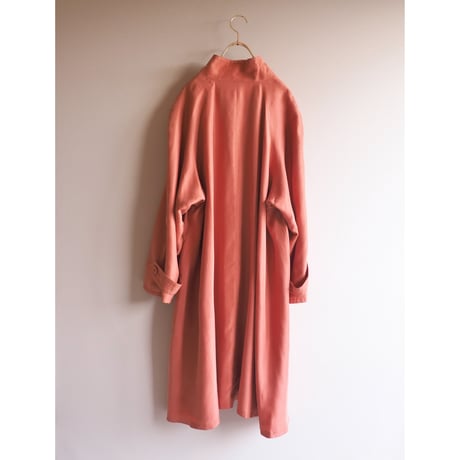 80〜90s "C&A" stand collar silk coat