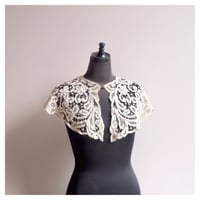 antique battenberg lace collar