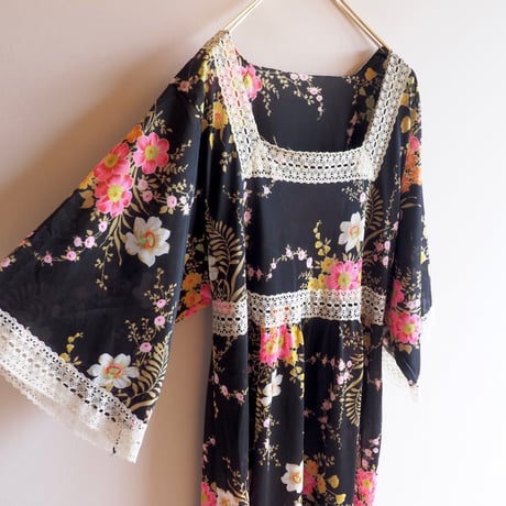 "C&A" floral semi sheer maxi dress