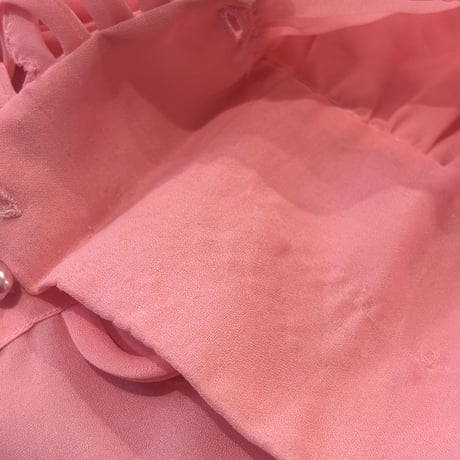 "Ricci Mina" semi sheer loop design blouse
