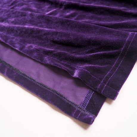 made in USA dark purple velours maxi skirt