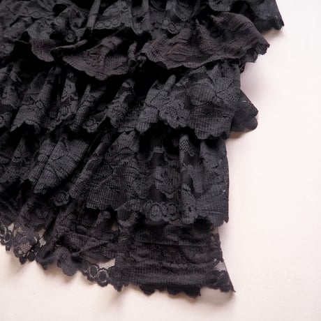60s〜 "Jeri Morton" lingerie lace ruffle dress