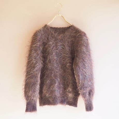 vintage fuzzy metallic sweater