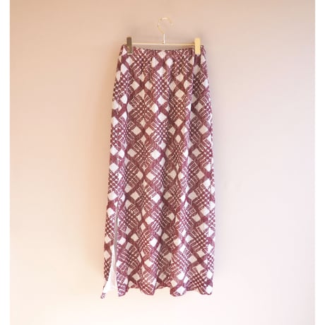 70s ”Nelly de Grab" metallic plaid maxi skirt