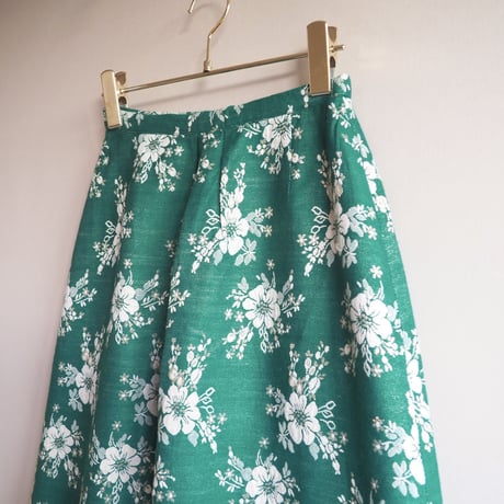 70s floral jacquard maxi skirt