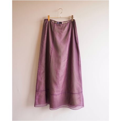 vintage lavender silk maxi skirt