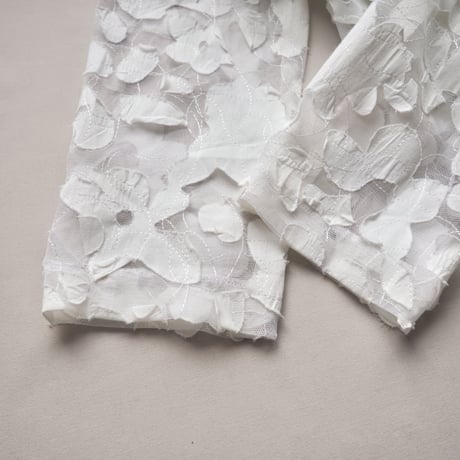 vintage floral embroidered sheer jacket