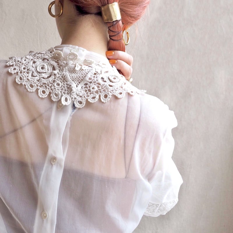 antique Irish crochet lace collar | Nia vintage
