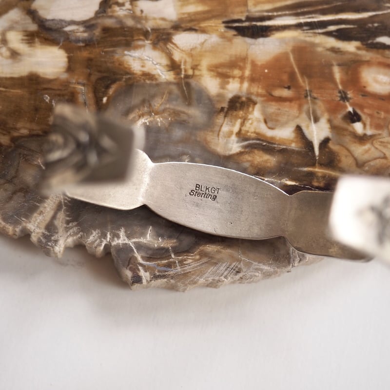 ナバホ BLKGT ブラックゴート シルバー スタンプ ワーク リング Navajo 