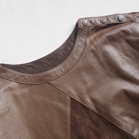 vintage leather switching tops