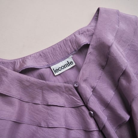 "lecomte" ruffle design silk blouse