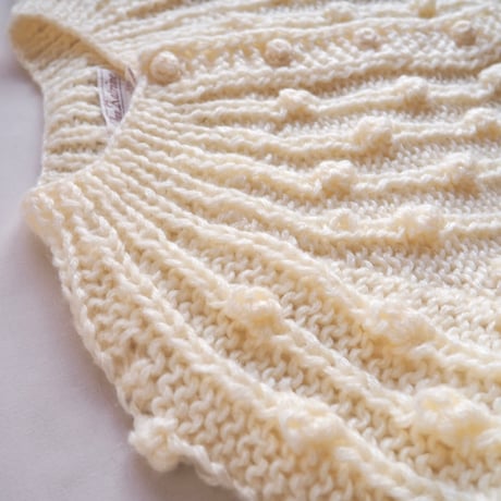 "Ann Katrine" acrylic popcorn cardigan