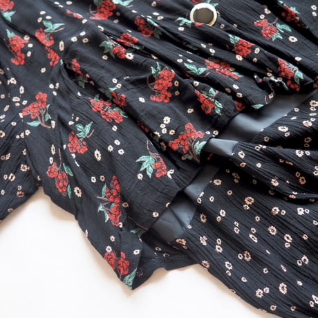 vintage floral s/s maxi dress