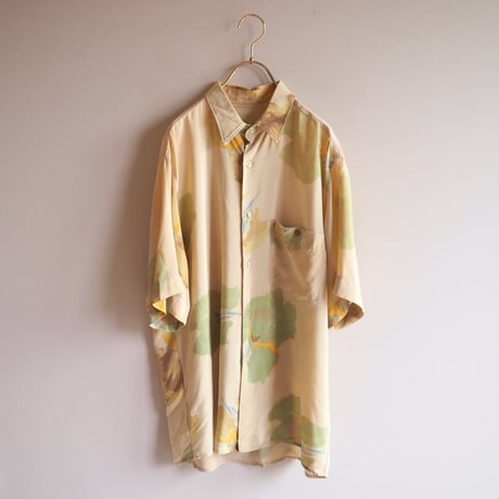 vintage floral print oversized s/s blouse