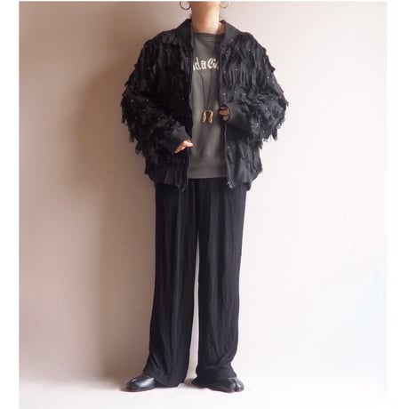 "KAKTUS" studs fringe blouson